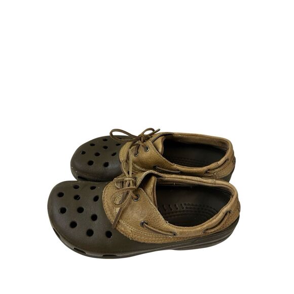 CROCS Other - Crocs men’s brown boat shoes size 11‎ defect